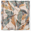 Scarf with tropical leaf pattern on a white background